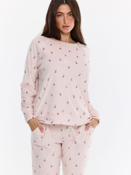 סט פיג’מה סופר פליז מודפס רומי